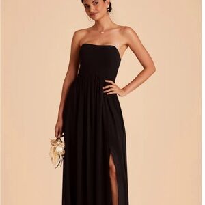 Birdy Grey Elegant Black Strapless Evening Dress